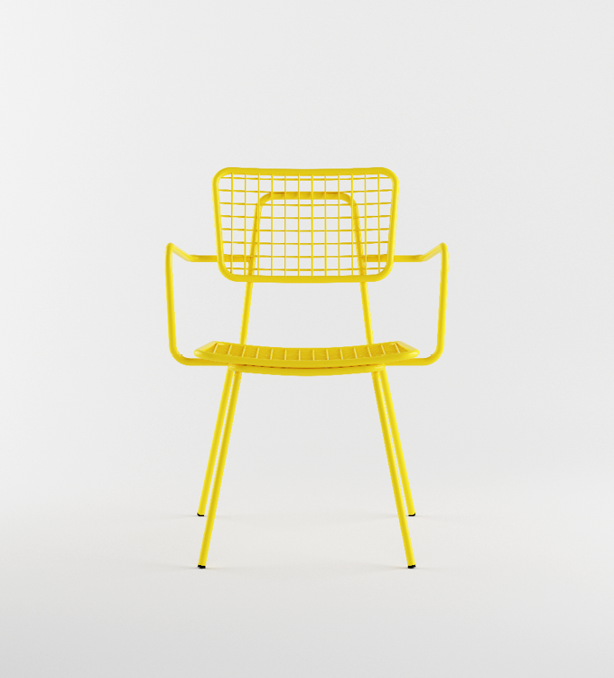 Yellow outdoor Armchair called Opla
