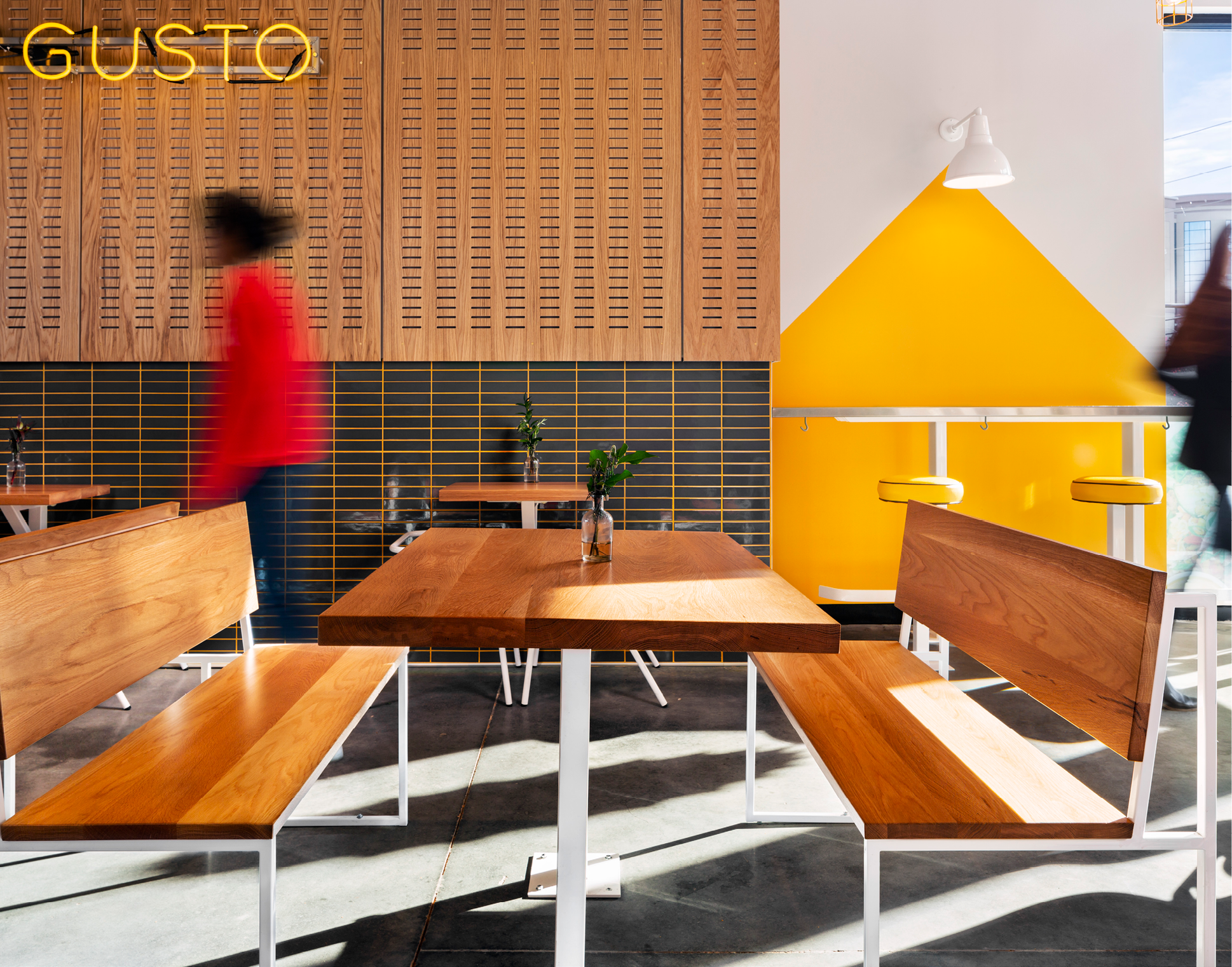 fast casual restaurant design gusto seating