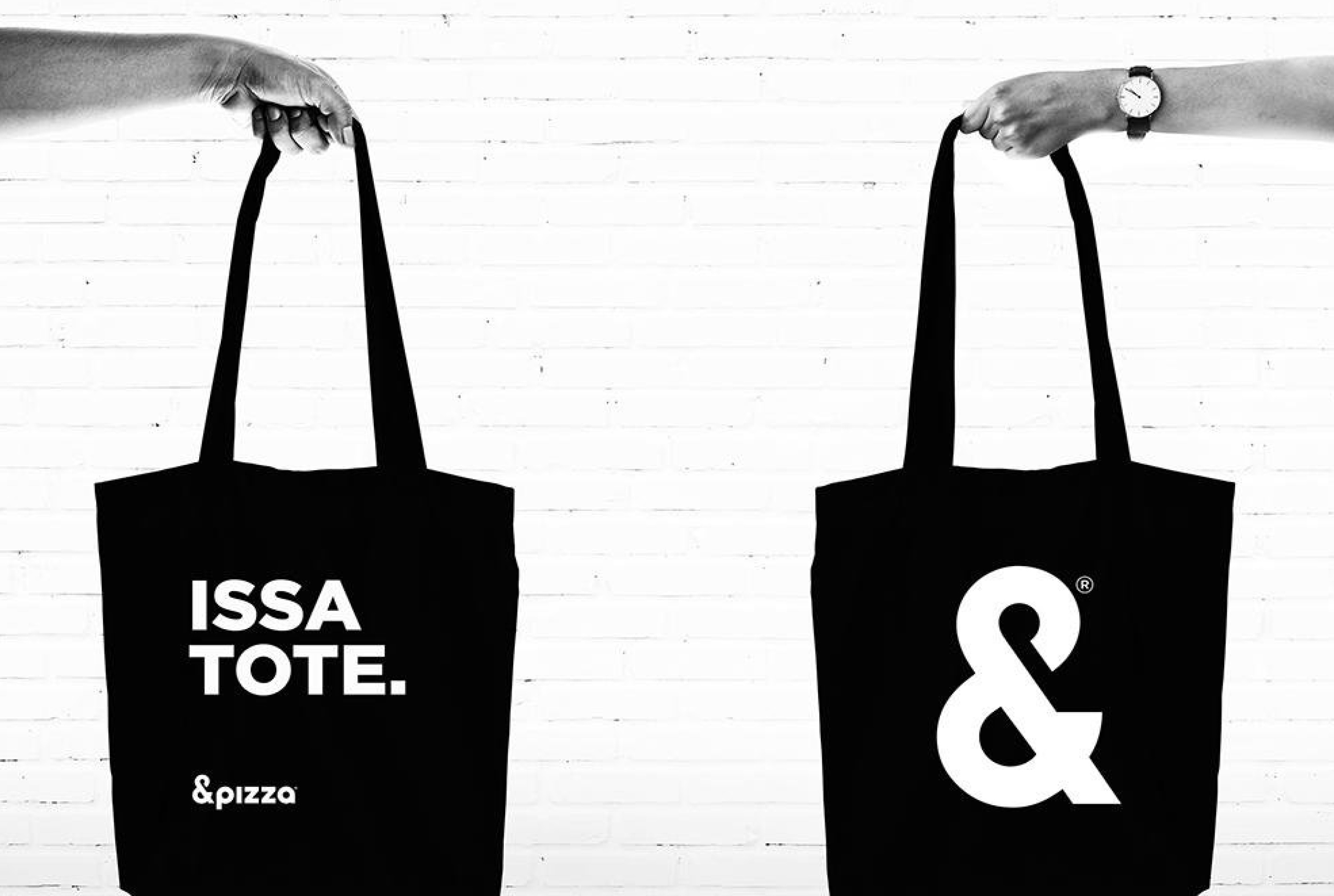 issa tote &pizza branding